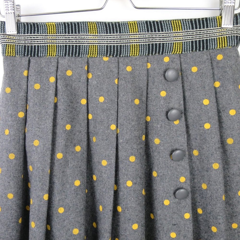 Anthropologie Plenty By Tracy Reese Polka Dot Pleated Skirt Size 6 - Picture 7 of 9